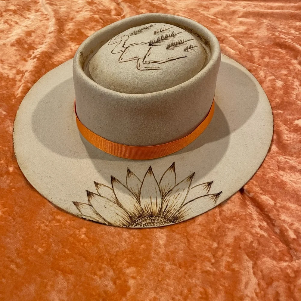 Custom mountain & sunflower hat! - Picture 3 of 4